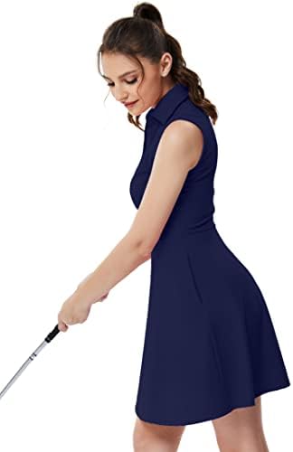 Kojooin ženski tenis haljina ugrađene kratke hlače i grudnjaka ljetna golf haljina sa džepom