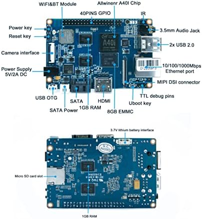 Banana PI BPI M2 ultra A40i Jednosnatni putni računar sa četverojezgrenom rukom Cortex A7 CPU 2GB