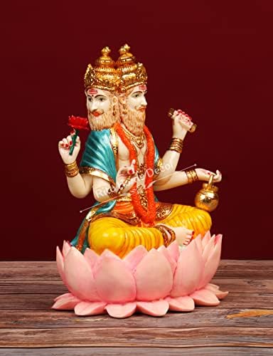 Lord Brahma Statua - Kreator svemira - Brahmdev Idol - Vedas Creator - Hindu Bog Skulptura za kućni dekor - Brahma