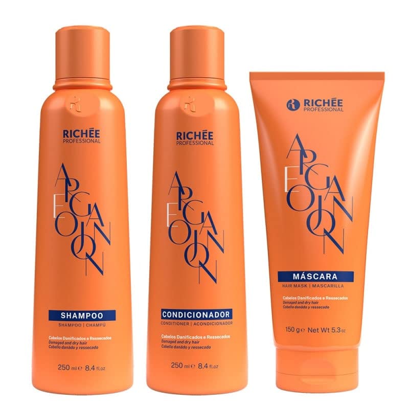 Richée Professional | ARGAN E OJON Kit za kućnu njegu | Šampon, regenerator + maska ​​| Zdrava i sjajna
