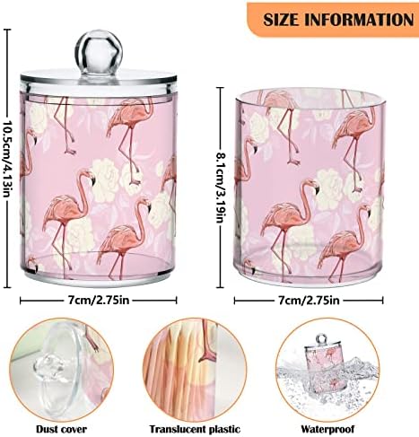 Ružičasti pamučni nosač pamuka za kupatilo posude sa poklopcem Postavite pamučni kuglični jastuk