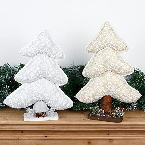 1pc Božićna drvena tkanina umjetnost ukrasna božićna stablo ukras za kućnu sobu Početna Dekor za slavne