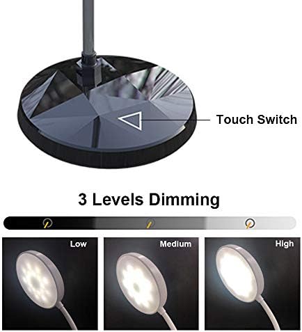 WAJklj dijamantski oblik punjiva LED Stand stolna lampa dodirni 3 načina zatamnjivanja Gooseneck USB punjenje