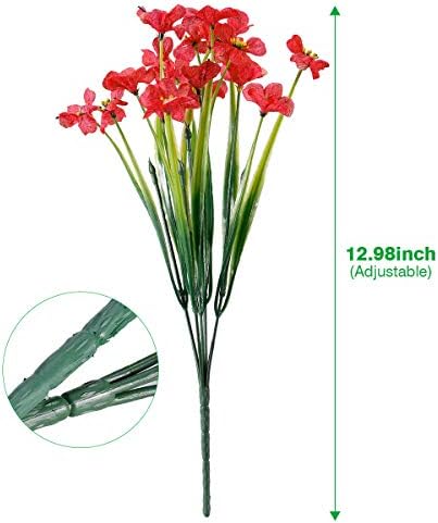 JEMONG 30 snopova Vještačko cvijeće na otvorenom UV otporno lažno cvijeće No Fade Faux Plastic Plants Bašta trijem prozor kutija Decorating