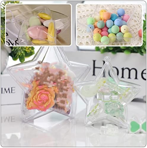 ABOOFAN 10kom Clear Fillable Ornamenti Balls Star Shape candy Boxes Transparent Decorative Balls DIY