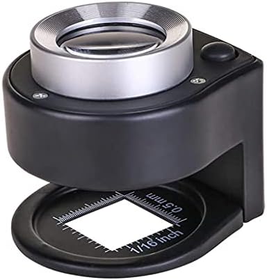 N / A metalna lupa, pravougaonik ručna Lupa za uvećanje mikroskop Plastična Crna
