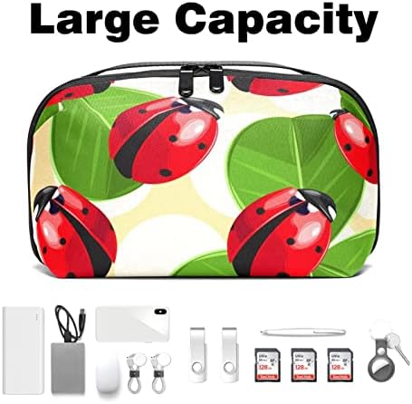 Prijenosni elektronski Organizator torbica Torbe Ladybug putni kabl torba za skladištenje tvrdih diskova, USB, SD kartica, punjač, Power Bank, slušalice