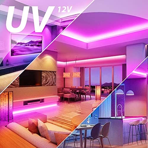 Arotelicht UV LED traka Crna rasvjeta, 32.8ft / 10m 12V fleksibilna učvršćenja, vrpca SMD 2835