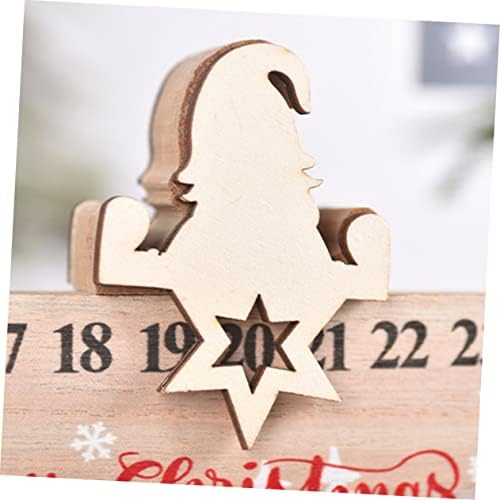 TOYANDONA Božić Ornamenti Woodsy Decor kuća pokloni rođenje Ornamenti drveni odbrojavanje kalendar Desk Advent