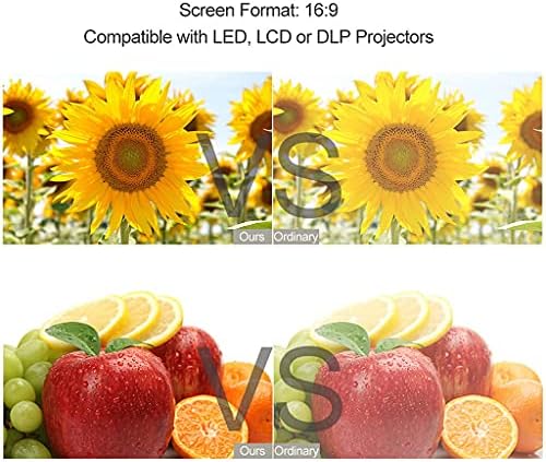 Debeli prijenosni ekran projektora 60/70/80/100120 inča 16: 9 bez okvirnog projekcije za video izdvajanje