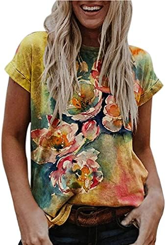 Ženska Vintage T-Shirt Moda 3d cvjetni štampani Tees Top Fashion Hawaiian kratki rukav košulje Retro Casual T-Shirt