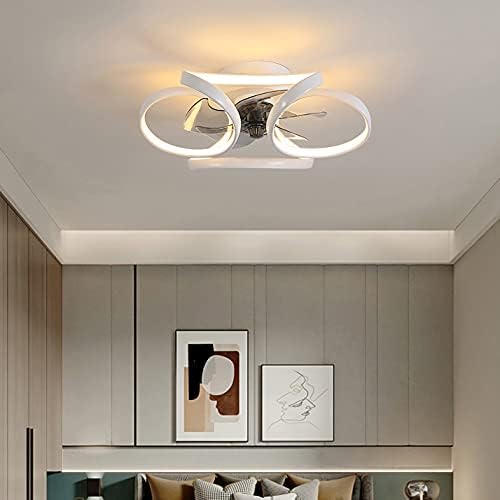 CUTYZ stropni ventilator sa osvetljenjem LED lampica, moderne plafonske lampice, zatamnjene sa daljinskim