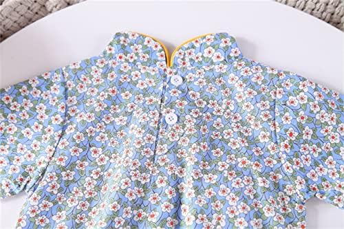 Haljine za djevojke za dijete Djeca smiješna šik leptira osjećaj crtani ispis patchwork cheongsam
