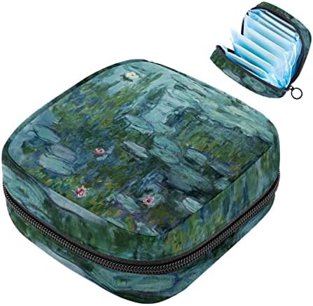 Monet slikarski vodeni ljiljivi sanitarne vrećice za pohranu sa ubrusom torba za menstruaciju Portable