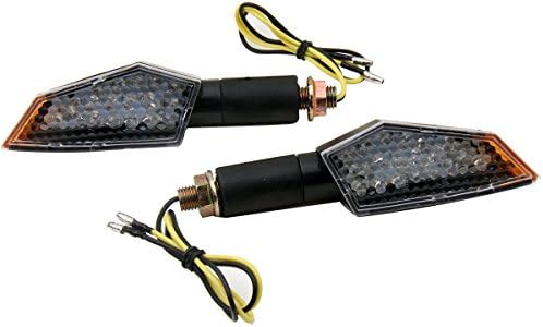 MotorToGo crna duga stabljika LED pokazivači pravca svjetla indikatori Žmigavci kompatibilni za Kawasaki