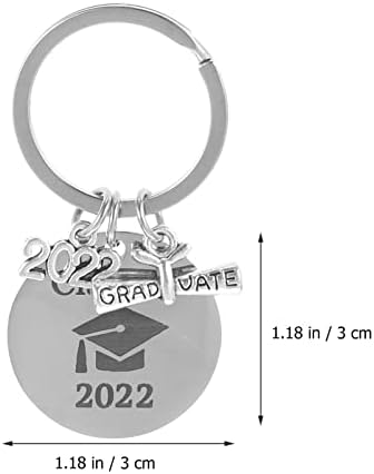 Pretyzoom 2 kom 2022 Diplomiranje od nehrđajućeg čelika za 2022 Čestitamo diplomski ključ za ključeve viseći