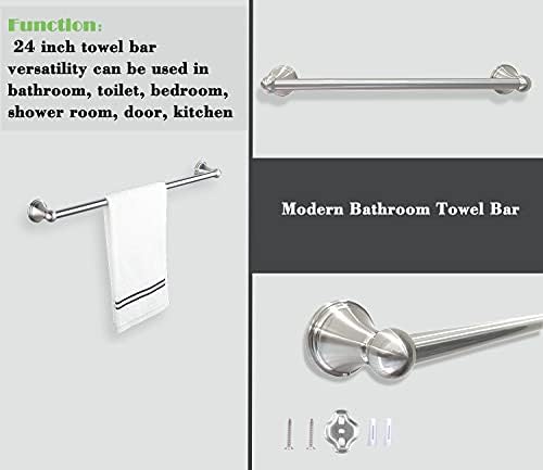 Set ručnika za kupaonicu 5-dijelni metalni okovi za kadu za ručnike dodatni Set uključuje 24-inčnu