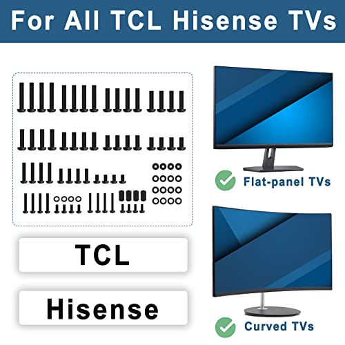 TV montažni vijci Hardverski komplet za TCL Hitense TV vijke sa držačem za daljinsko upravljanje, uključuje