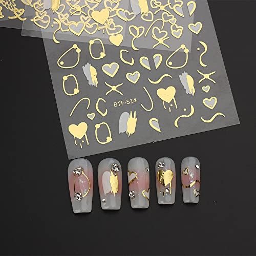 Diduikalor Valentine naljepnice za nokte naljepnice 3d samoljepljive naljepnice za nokte Heart Nail