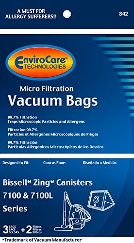 Envirocare zamjenske vakuumske kese za mikro filtraciju za kanistere serije Bissell Zing 7100