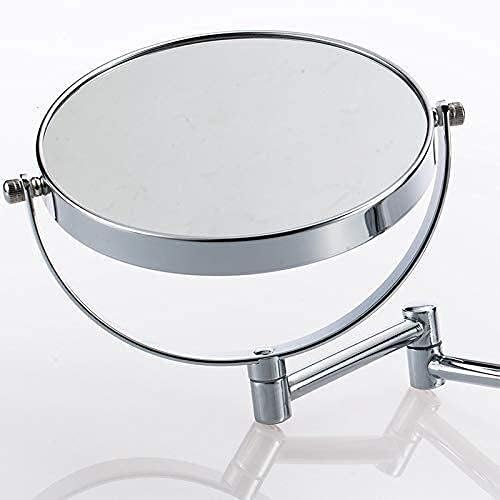 Rfxcom ogledalo za šminkanje 360°Rotirajuće metalno zidno 7-inčno ogledalo dvostrano Uvećanje 3X sklopivo