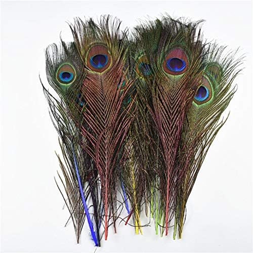 Zamihalaa 10kom / lot prirodno obojeno paunovo perje za zanate 25-30cm/ 10-12 paunovo pero oprema za uređenje doma Plumas