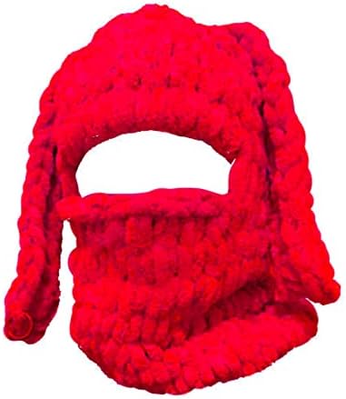 Ženske djevojke 1-rupa pletiva Crochet Balaclava Hat Maska za lice 3D smiješni džukovi Duks Beanie šešir