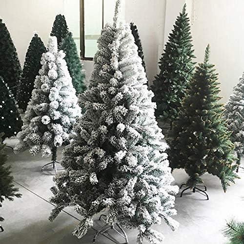 ZPEE 4,9ft Snow Flocked Xmas Decoration Materijal PVC božićno drvce, umjetno sa metalnim štandom jednostavno