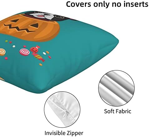 Fiephvsa Halloween Slatki francuski buldog na Halloween bundevi ukrasni kvadratni jastučni poklopci set 12