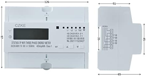 Mamz 3 faza din tuya 50 / 60Hz 3 * 120v 3 * 220v 3 * 230V WiFi pametni mjerač mjerač tajmera Potrošnja električne energije monitor kWh Wattmeter