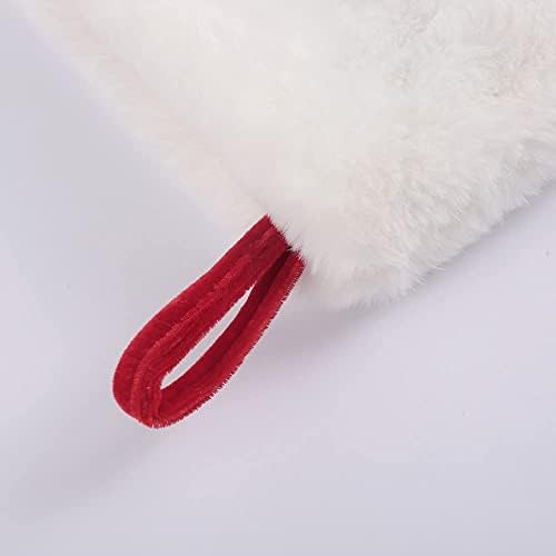 Twsantamas monogram mini božićne čarape Super mekani plišani božićni personalizirani čarape izgrađene slova (2-pakovanje)