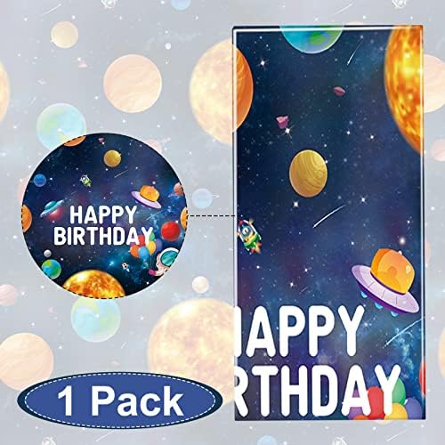 Papira 1 paket vanjski prostor Stolnjak, vanjski prostor Sretan rođendan Stolnjac, solarni sistem plastični poklopac stola sa uzorom astronaut za rođendan tematske planete, 54 x 108