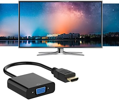 HDMI do VGA adaptera, pozlaćeni 1080p HDMI mužjak za VGA ženski adapter za video pretvarač za računar, desktop, laptop, računar, monitor, projektor, HDTV, Chromebook, Raspberry PI, Roku, Xbox i još mnogo toga