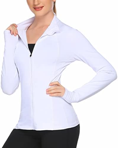 Coorun ženske vježbe jakne lagana jakna za trčanje puni zip track vrhovi sportske odjeće sa rupama od palca