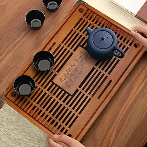 Tea ladica, bambus čaj za čaj drvene posluživanje posuđa, ladici i pladnje ploča za čaj za čaj stol za odvod