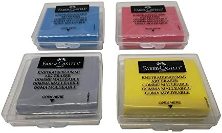 Faber-Castell gumice za miješanje - crtanje umjetničkih gnječenih gumica, velika veličina - 4 pakovanja
