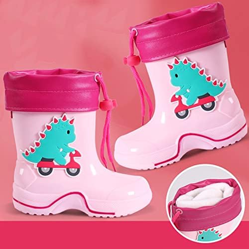 Klasični Dinosaur djeca Rainboots PVC gume djeca cipele za vodu flis vodootporne čizme za kišu