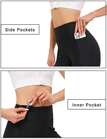 FOOPNEW Bootcut joga hlače za žene sa džepovima Visoko struka Work Works Hlače za žene Bootleg Radne hlače Hlače