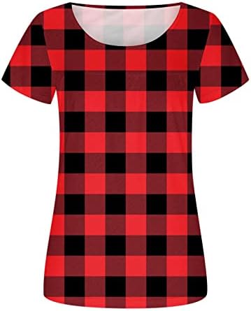 Ženski vrhovi bluza s kratkim rukavima za žene Scoopneck Classic Western Trendne majica za trendy Thinds Ispiši ljeto 2023