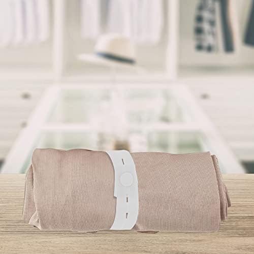 Homsfou 50pcs Skladištenje elastičnih opsega sa dugmetom Buttlehove samoljepljivi kaiš za vezanje za odjeću za odjeću za ladicu pokrivača