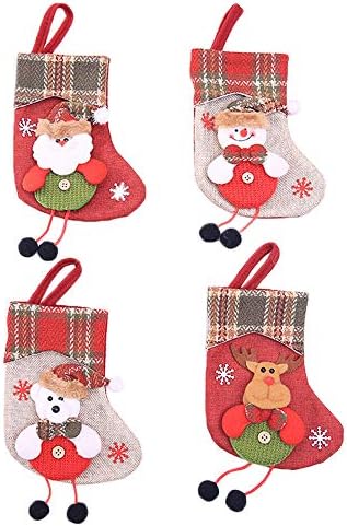 Santa čarapa mini Xmas Torba Viseća božićne bombonske čarape Dekor Drvo Poklon Početna Dekor