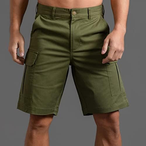 Miashui 7 muški kratke hlače Muške ljetne hlače od pune boje džepove crtež sa labavim džepovima Ležerni