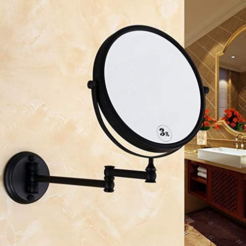 Ogledalo za šminkanje, dvostrano zidno ogledalo za ljepotu 3x uvećanje ogledalo za kupatilo koje se okreće