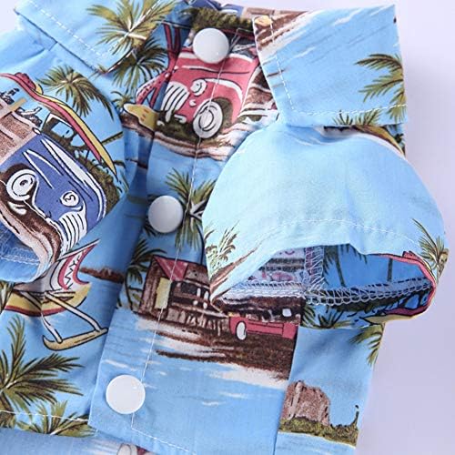Tangpan Hawaiian Beach Coconut Tree Print Dog Shirt Summer Camp Shirt Odjeća