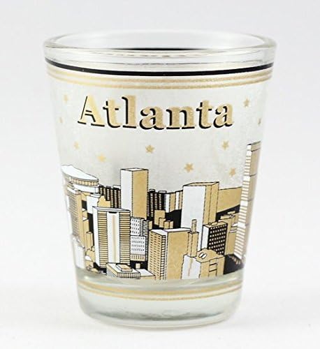 Atlanta Georgia crna & amp; zlato Skyline Shot Glass