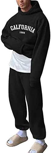Anime Hoodie za muškarce, mens trenerka Jogging Sports Outfits Potpuna zip jakna 2 komada