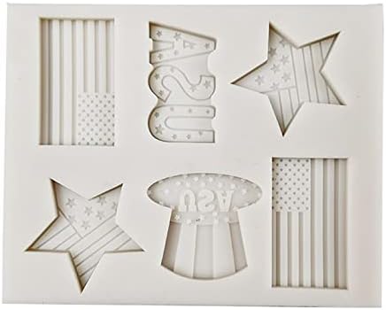 Čokoladni kalupi Sapuni Kalupi za pečenje Američki silikonski materijal u obliku zastave za kućne kuhinjske