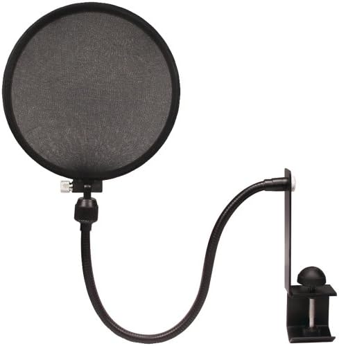 Nady MPF-6 6-inčna stezaljka na Mikrofonskom Pop filteru sa fleksibilnim Guščjim vratom i metalnom Stabilizacijskom