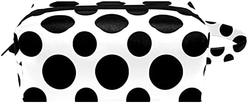 Kozmetička vrećica šminkerice PU kožne vodootporne putne toaletne uređaje s ručnim crnim tačkima