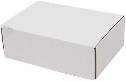 WiCCI 50 valovitih papirnih kutija 6x4x2, za otpremu, pakovanje i selidbu, bijele spolja i žute